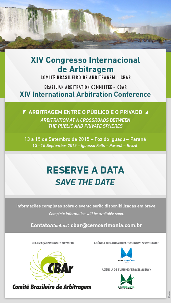 XIV Congresso Internacional de Arbitragem - CBAr