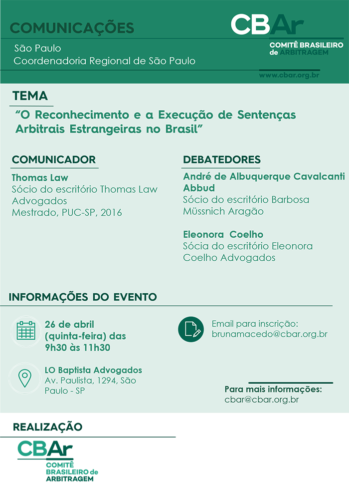 O Reconhecimento e a Execução de Sentenças Arbitrais Estrangeiras no Brasil
