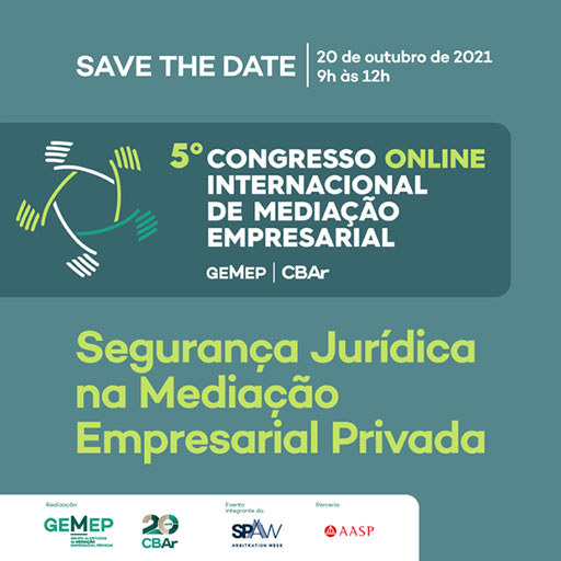 5° Congresso Internacional de Mediação Empresarial (GEMEP CBAr)
