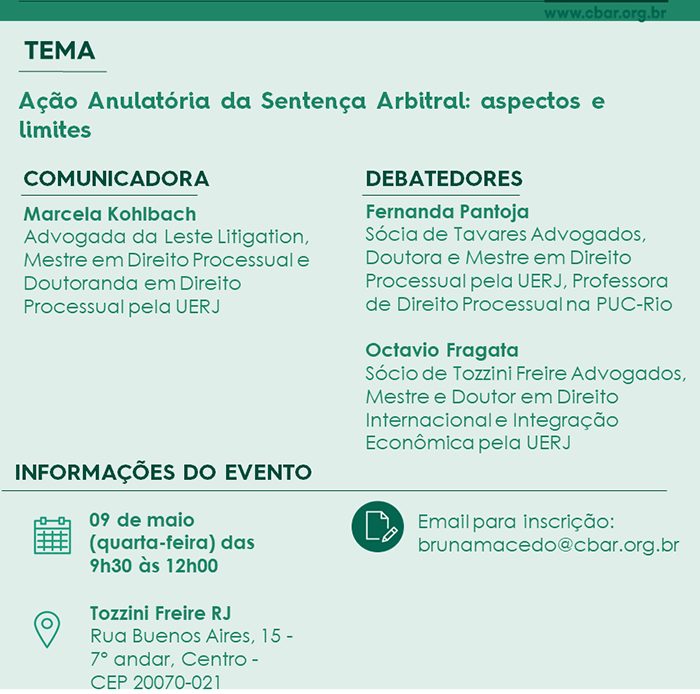 Acao Anulatoria da Sentença Arbitral