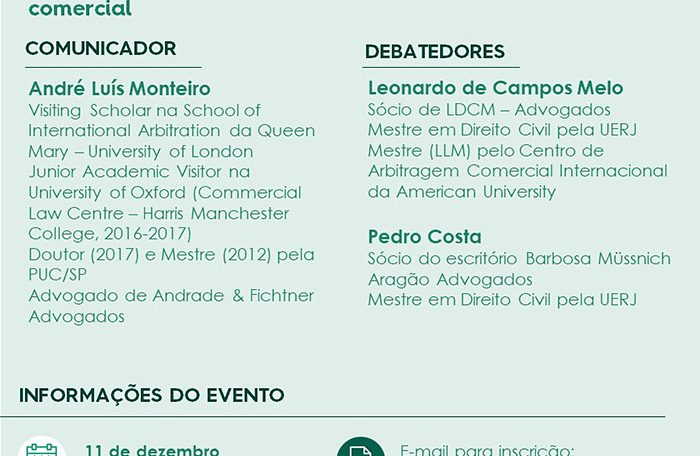 Comunicação CBAr – Rio de Janeiro: Princípio da Competência-Competência na arbitragem comercial