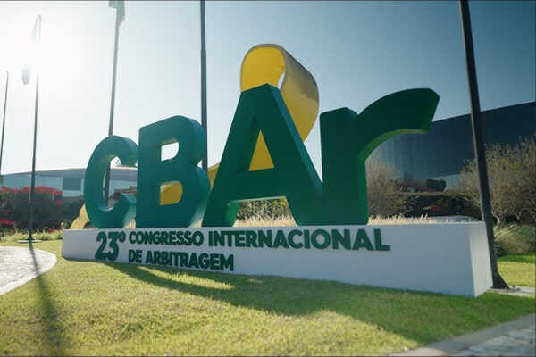 Letreiro do Vigésimo Terceiro Congresso Internacional de Arbitragem